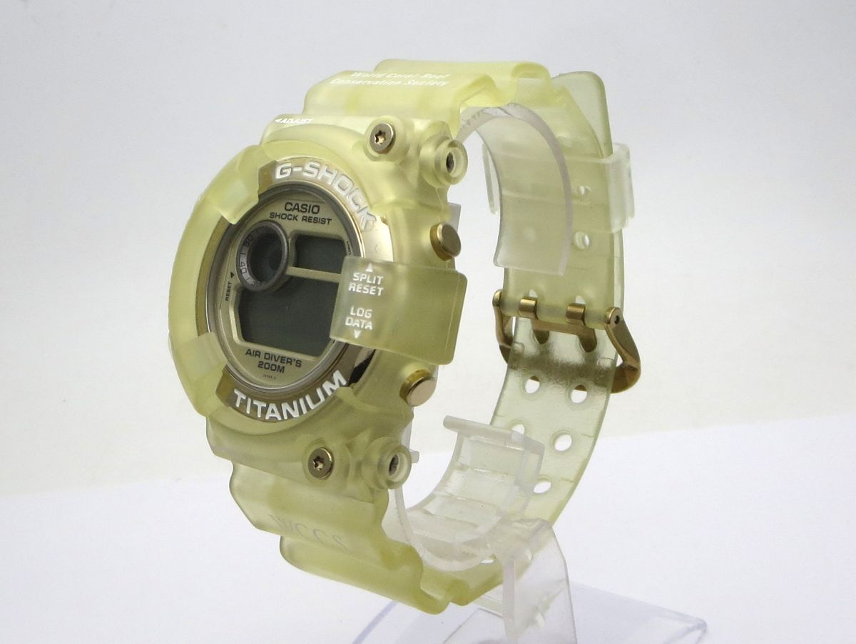 1000円スタート 腕時計 CASIO カシオ G-SHOCK FROGMAN W.C.C.S. 1294 DW-8201WC クオーツ QZ エアダイバーズ 200M チタン WHO W60088