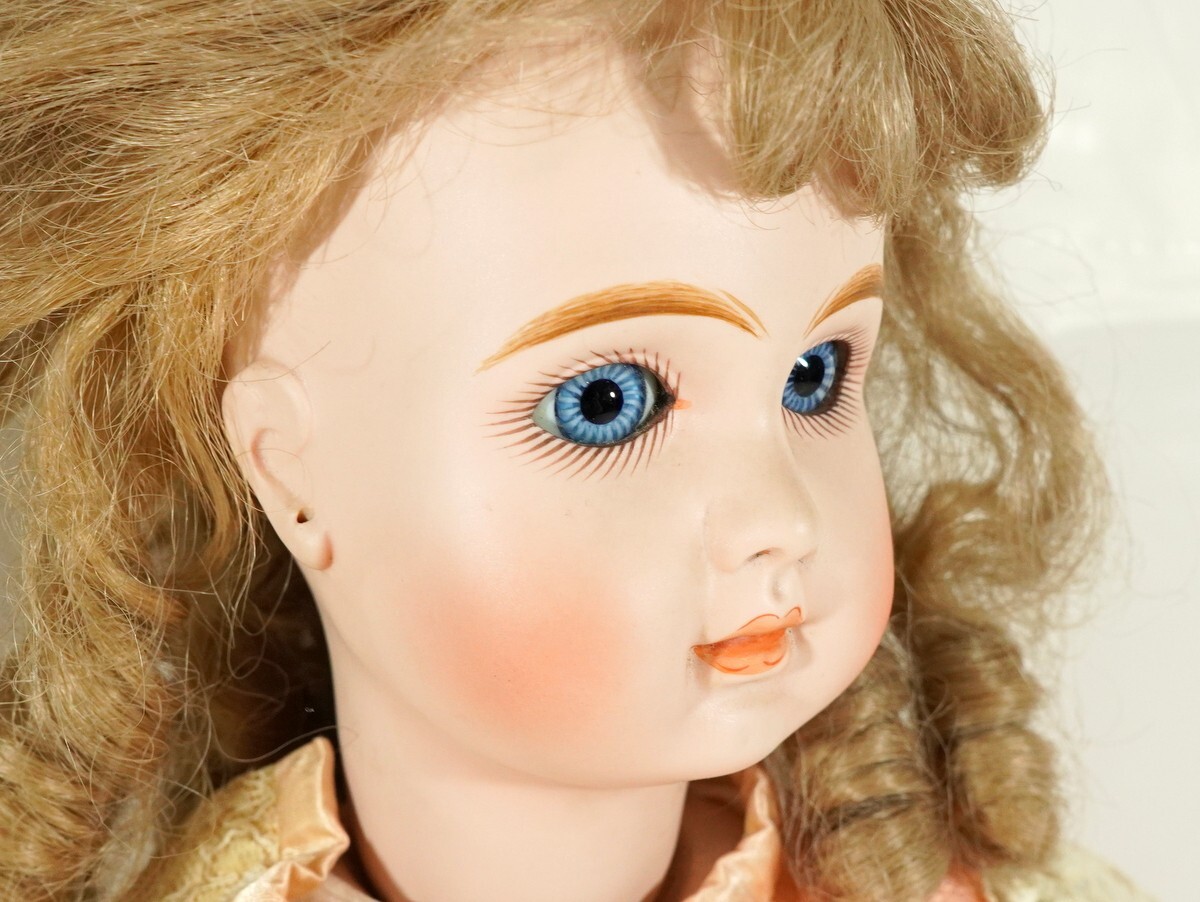 1000円スタート ビスクドール コレクターズドール Collectors Doll 約H71cmオープンアイ/オープンマウス/ピアスホール無 4 WW30016