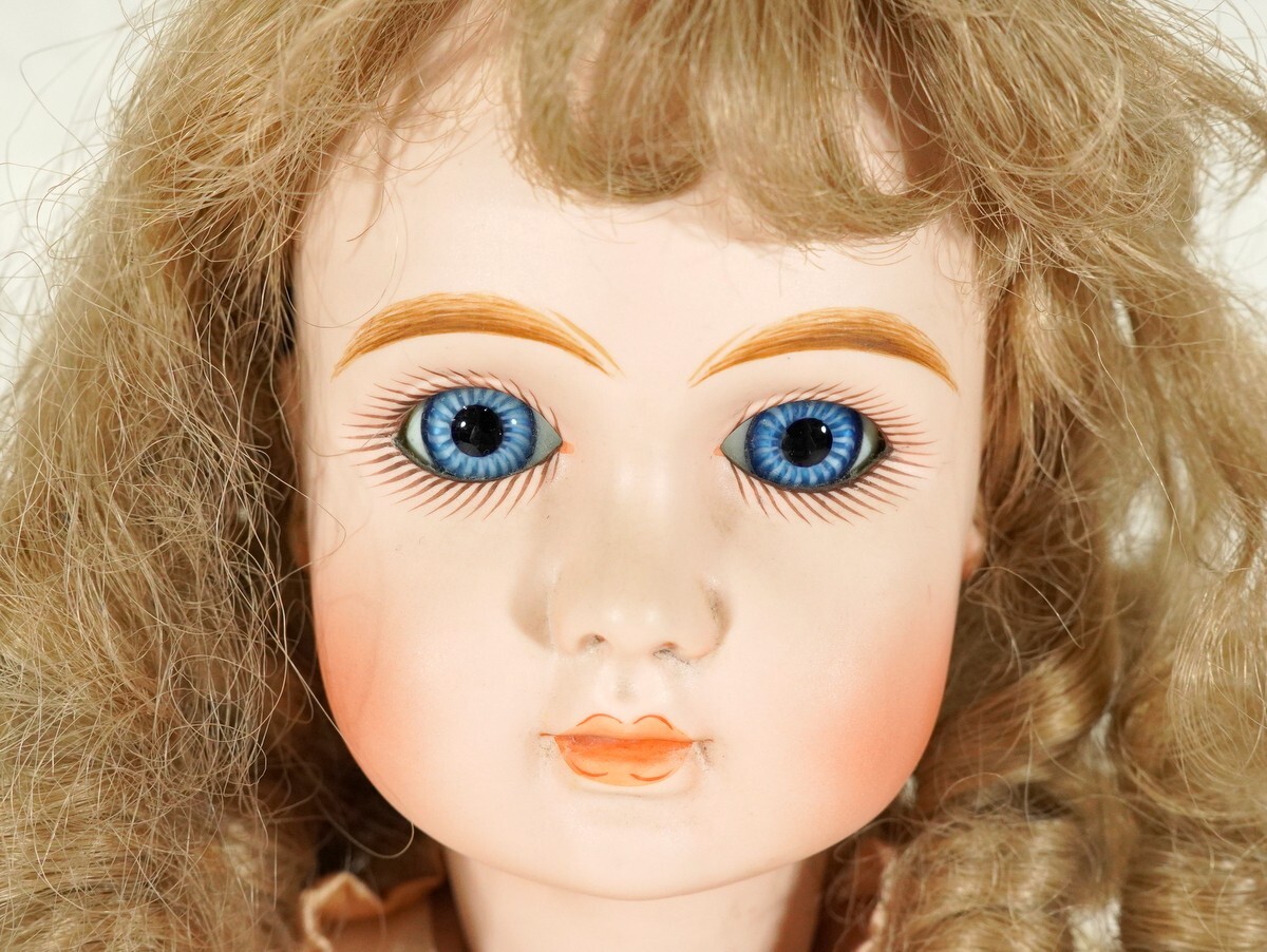 1000円スタート ビスクドール コレクターズドール Collectors Doll 約H71cmオープンアイ/オープンマウス/ピアスホール無 4 WW30016