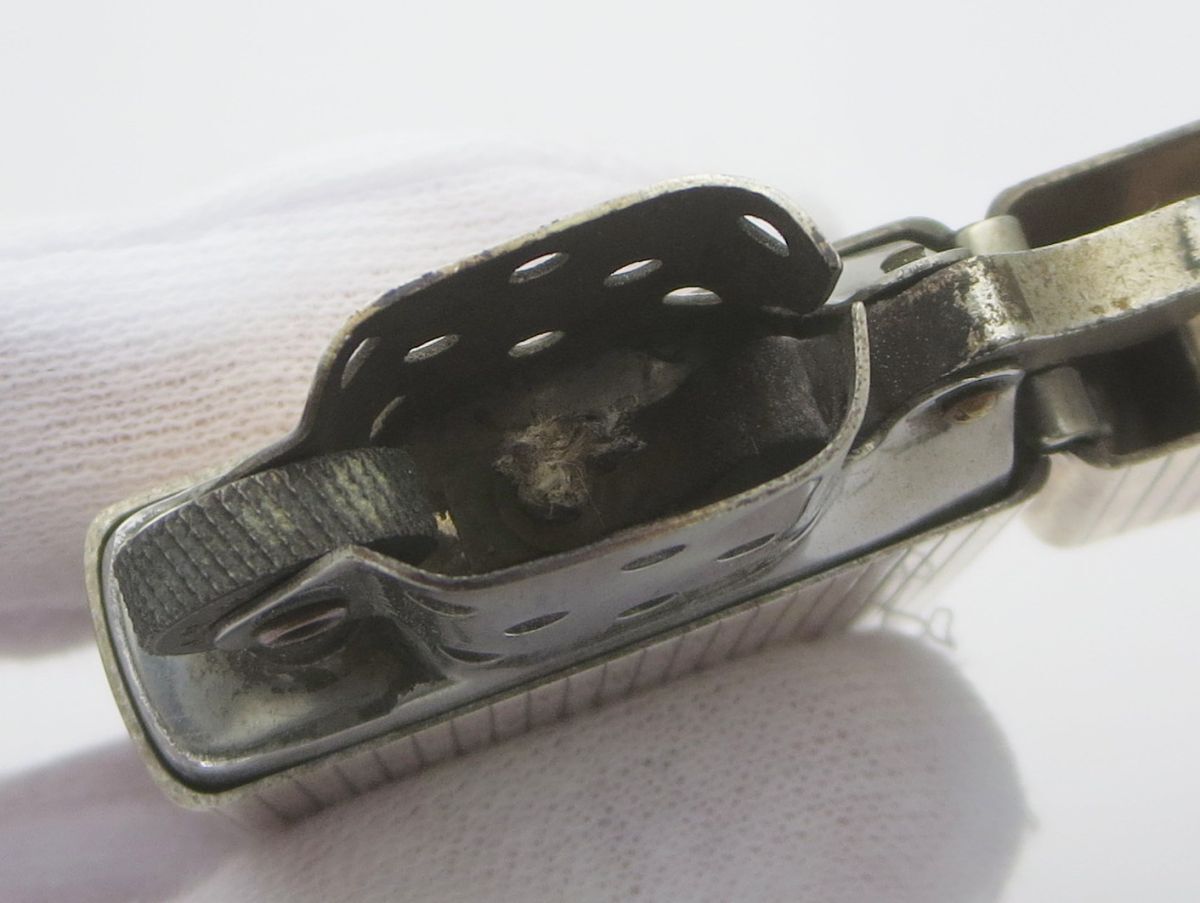 1000円スタート オイルライター ZIPPO ビンテージ スターリング 3バレル 縦型刻印 レア/希少? シルバー 著火未確認(rèn) 喫煙具 SWB W60045