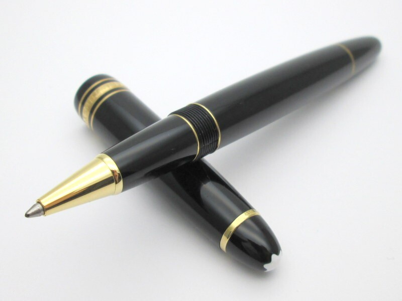 1000円スタート ボールペン MONTBLANC モンブラン マイスターシュテュック ブラック×ゴールド キャップ式 筆記用具 文房具 4 W741