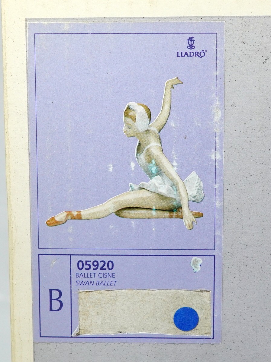 1000円スタート フィギュリン LLADRO リヤドロ スワン?バレエ 5920 約H15cm バレリーナ 少女 女性 陶器人形 西洋工蕓 置物 箱付 3 WW30026