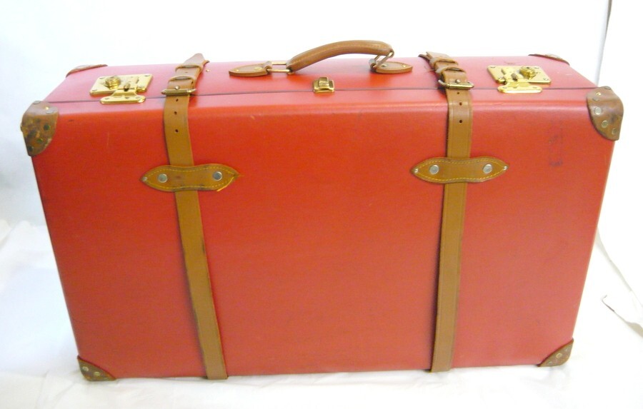 1000円スタート キャリーケース GLOBE TROTTER グローブトロッター エクストララージ オレンジ/朱色 2輪 大容量 スーツケース WHO W10011★