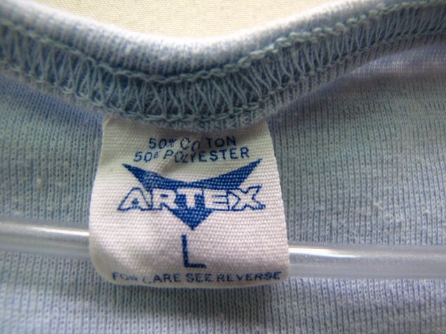 N347＊70sビンテージ　ARTEX　アーテックス　染み込みプリント　Tシャツ　US古着_画像2