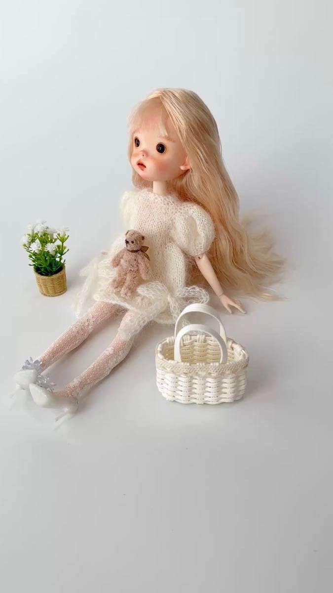 landoudou 1/6 dayuanbao カスタムドール bjd ブライス アウトフィット キャストドール モヘアウィッグ