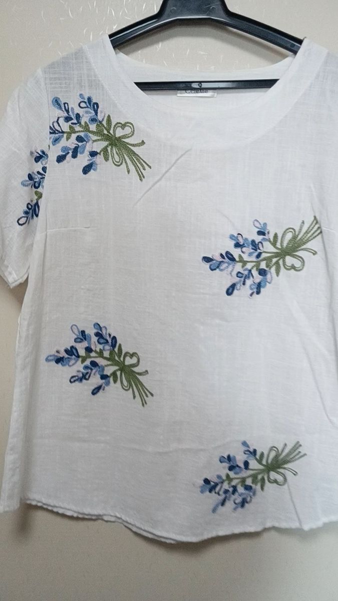CeleAne 刺繍ブラウス チュニック オーバーブラウス