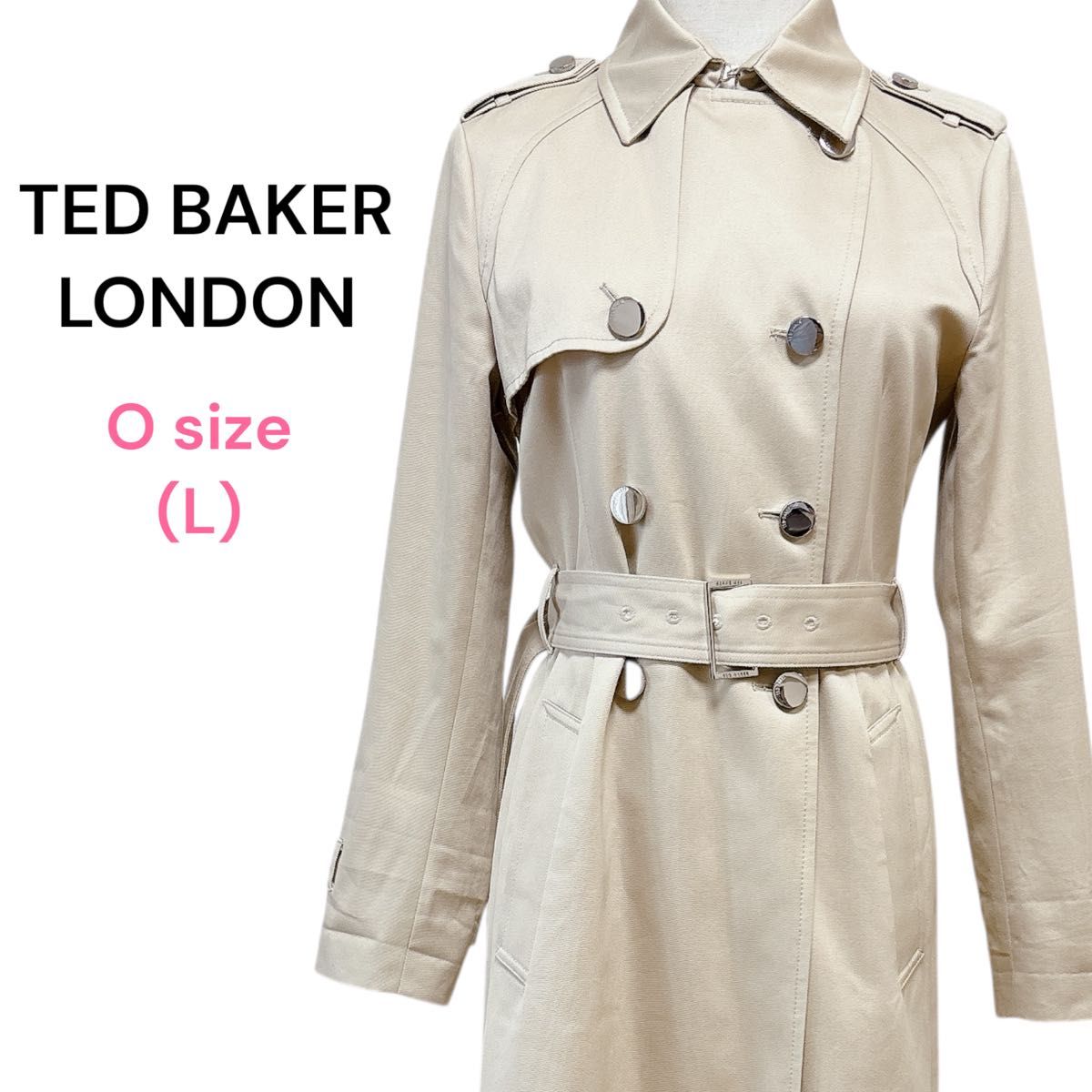 良品】TED BAKER テッドベイカー トレンチコート ベージュ O