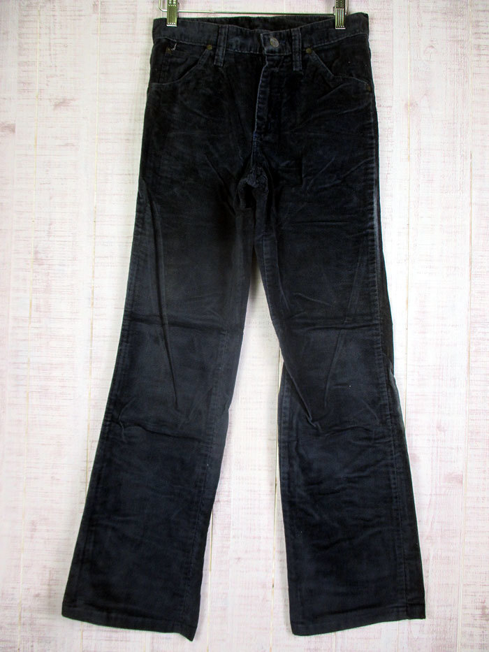 80\'s Vintage Wrangler Wrangler strut moquette pants black W28xL29 USA made #mbc-23
