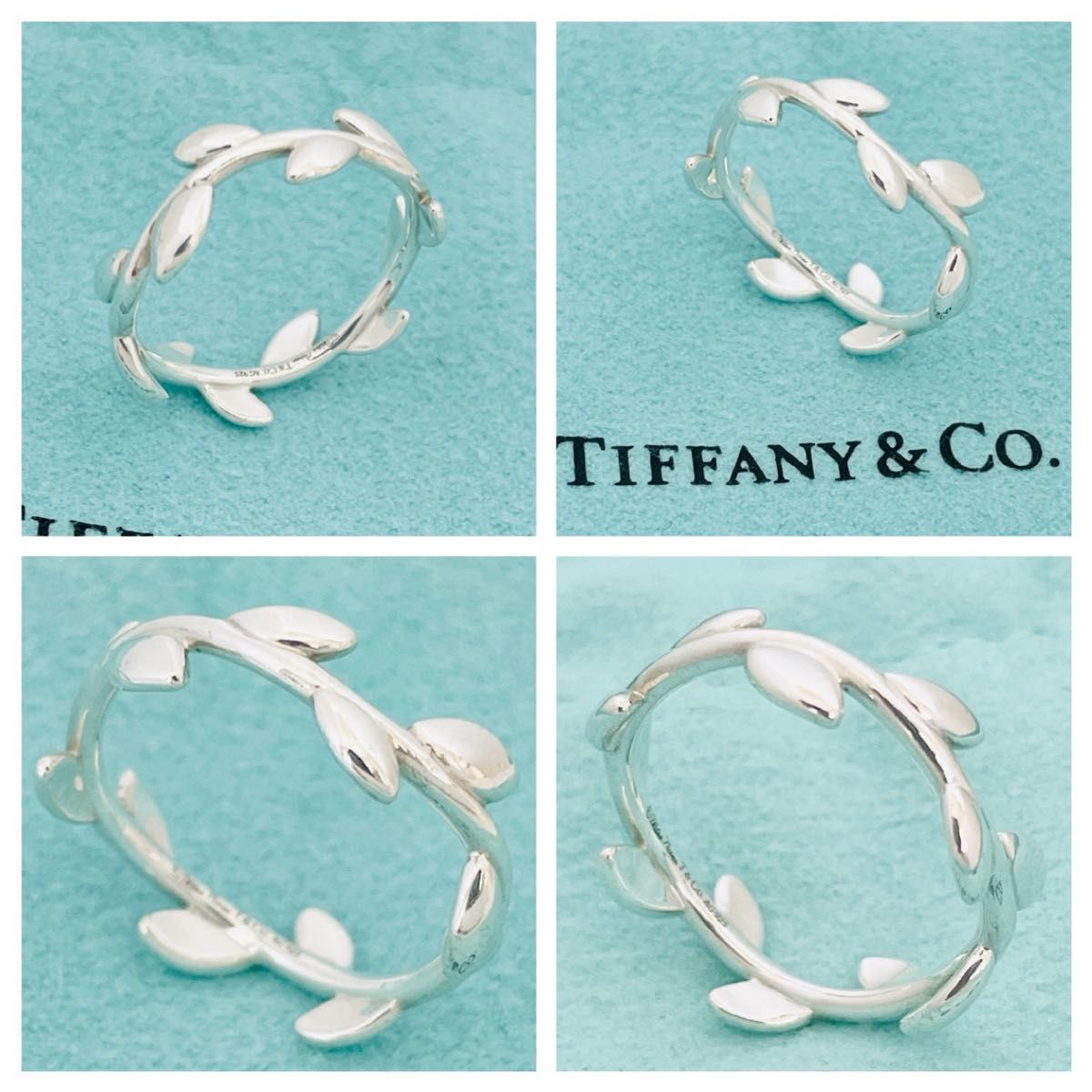 未使用級◆TIFFANY&Co. ティファニー リング パロマピカソ シルバー バンド 指輪 オリーブ リーフ 10号 SV925