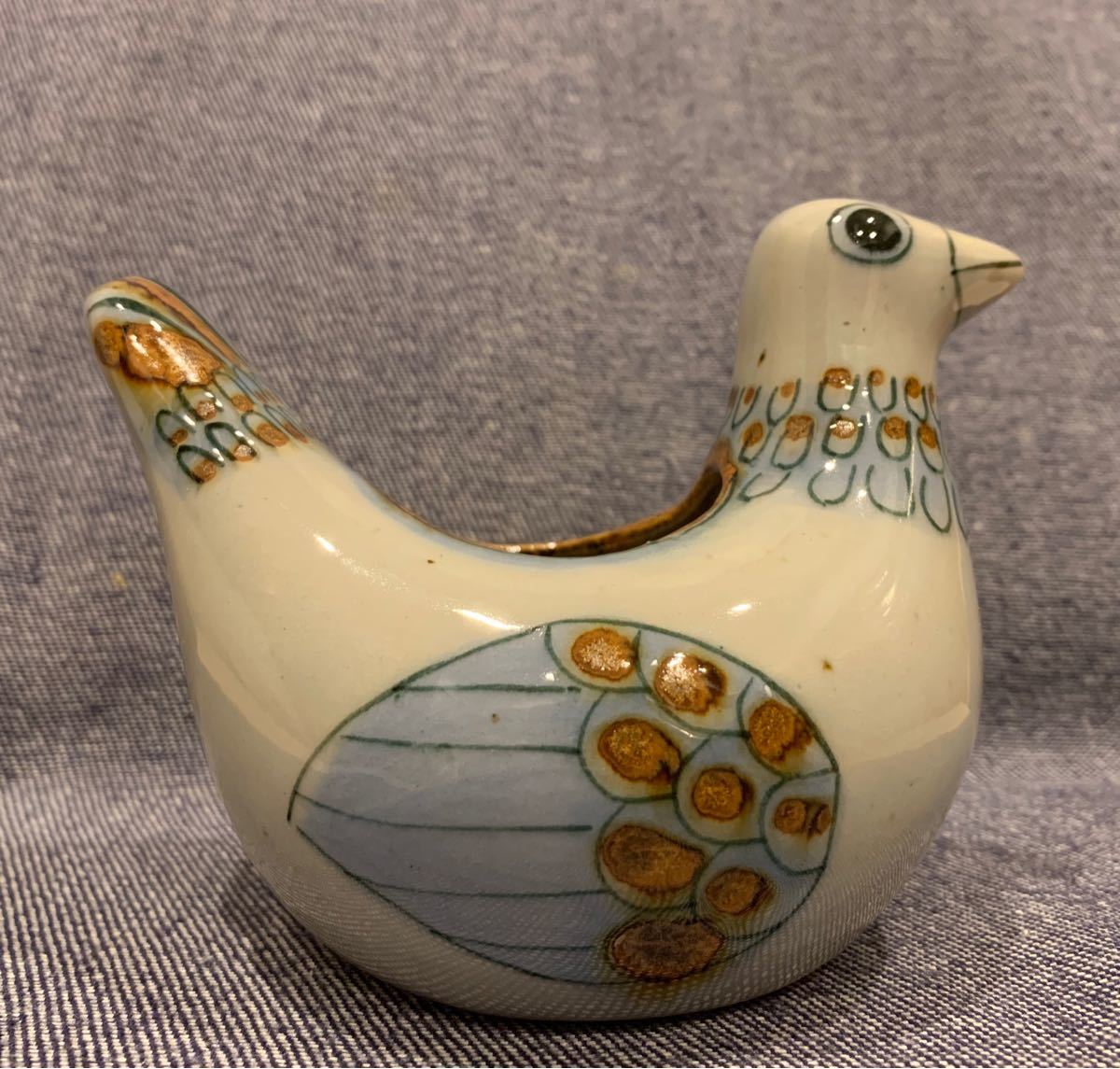 メキシコ・トナラ焼き陶器 鳥型 小物入れ 花瓶｜フリマ
