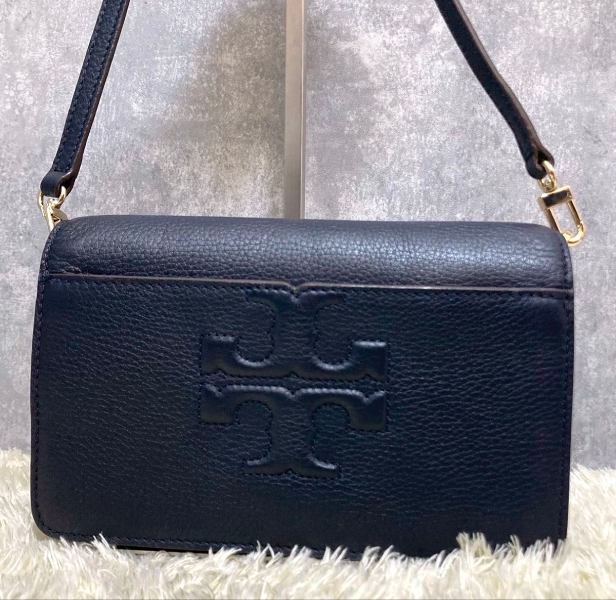 TORY BURCH ロゴ レザー ボディバッグ 極美品】TORY BURCH トリーバーチ ショルダーバッグ レザー