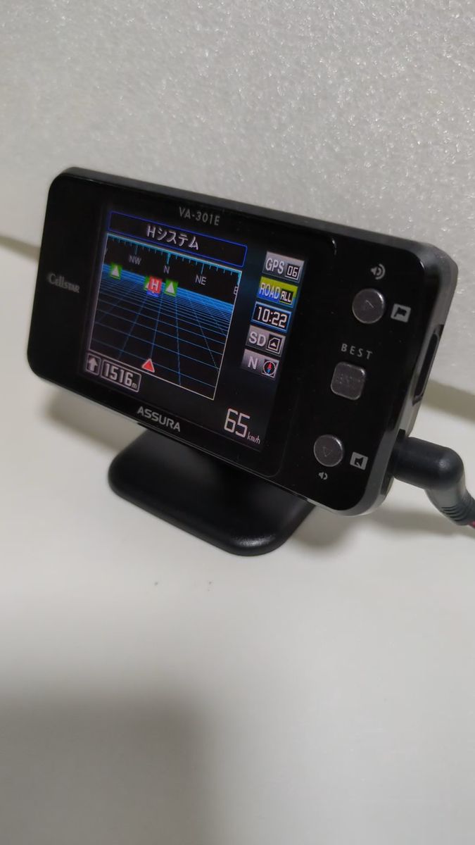 セルスター GPSレーダー探知機 VA-301E ASSURA 動作確認済み フルセット 即使用可能 CELLSTAR SD付き