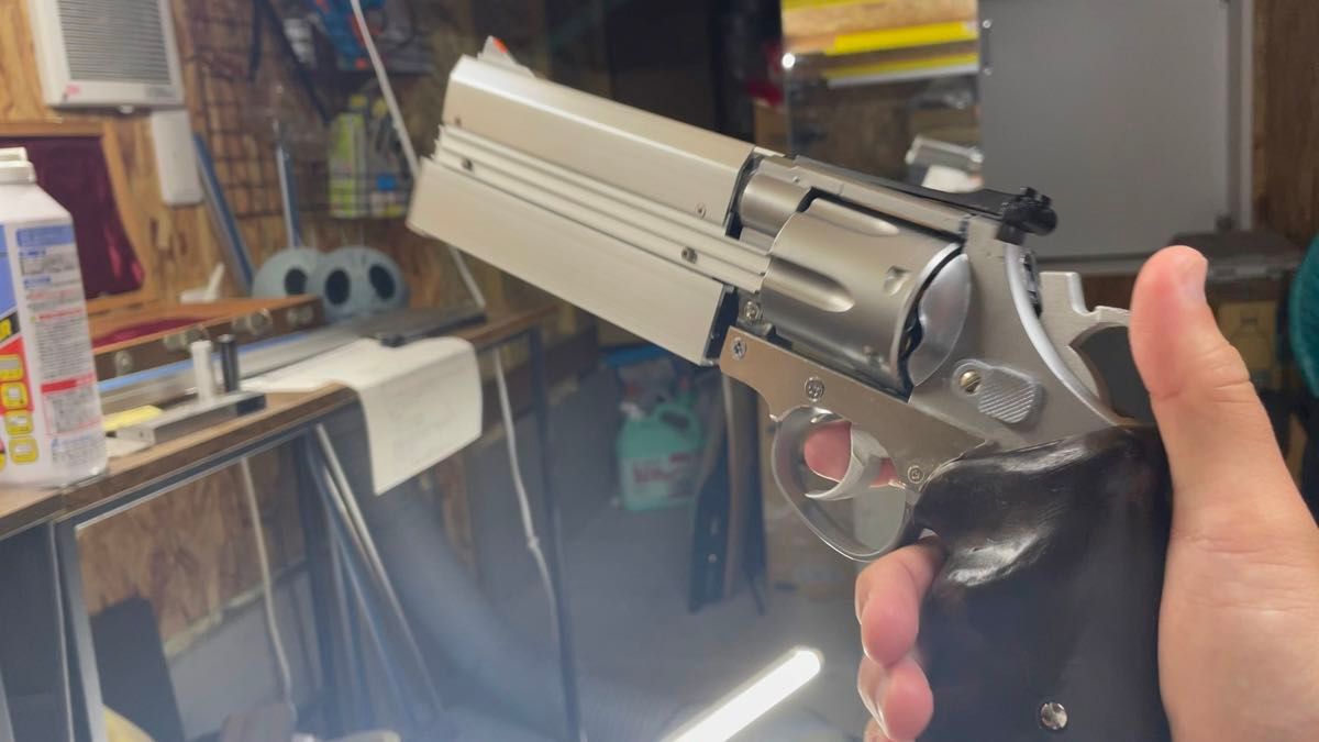 ブレイクオープンリボルバーM629 ヴァッシュの銃風アルミカスタム【木製ケース付き】マテバトルナード6トライガン風カスタム