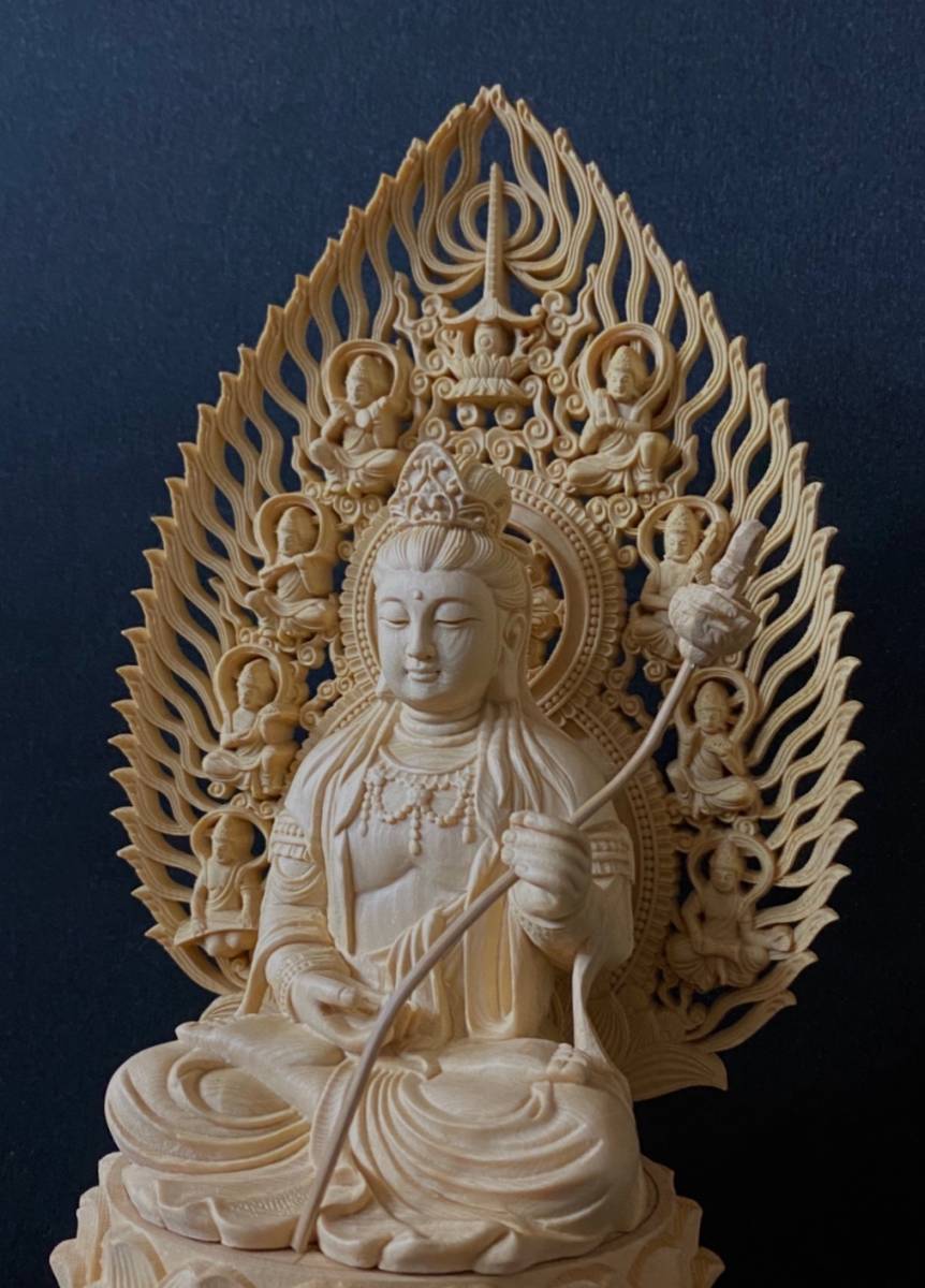 ヤフオク! - 最新作 総檜材 仏教工芸品 木彫仏教 精密彫刻 極
