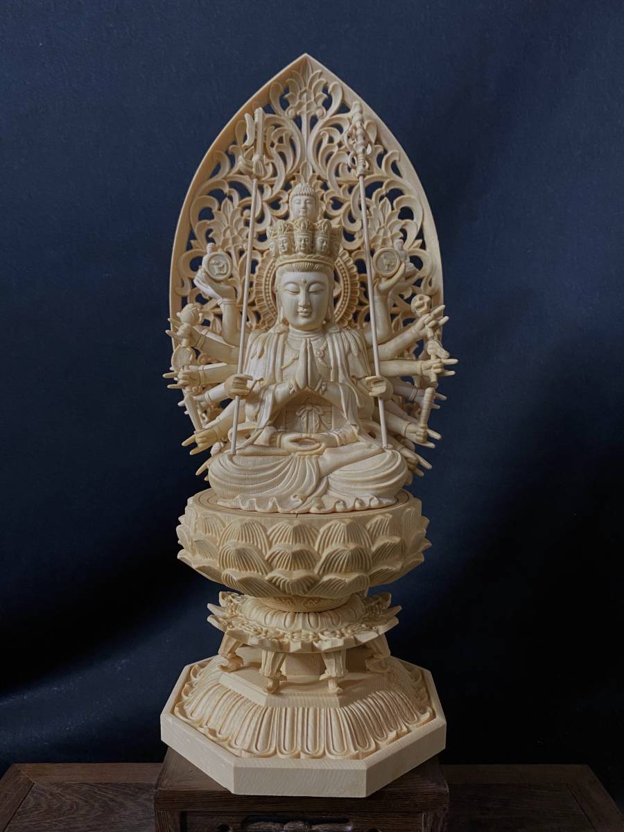 ヤフオク! - 新作 仏教工芸品 総檜木材 極上品 木彫仏像 仏師