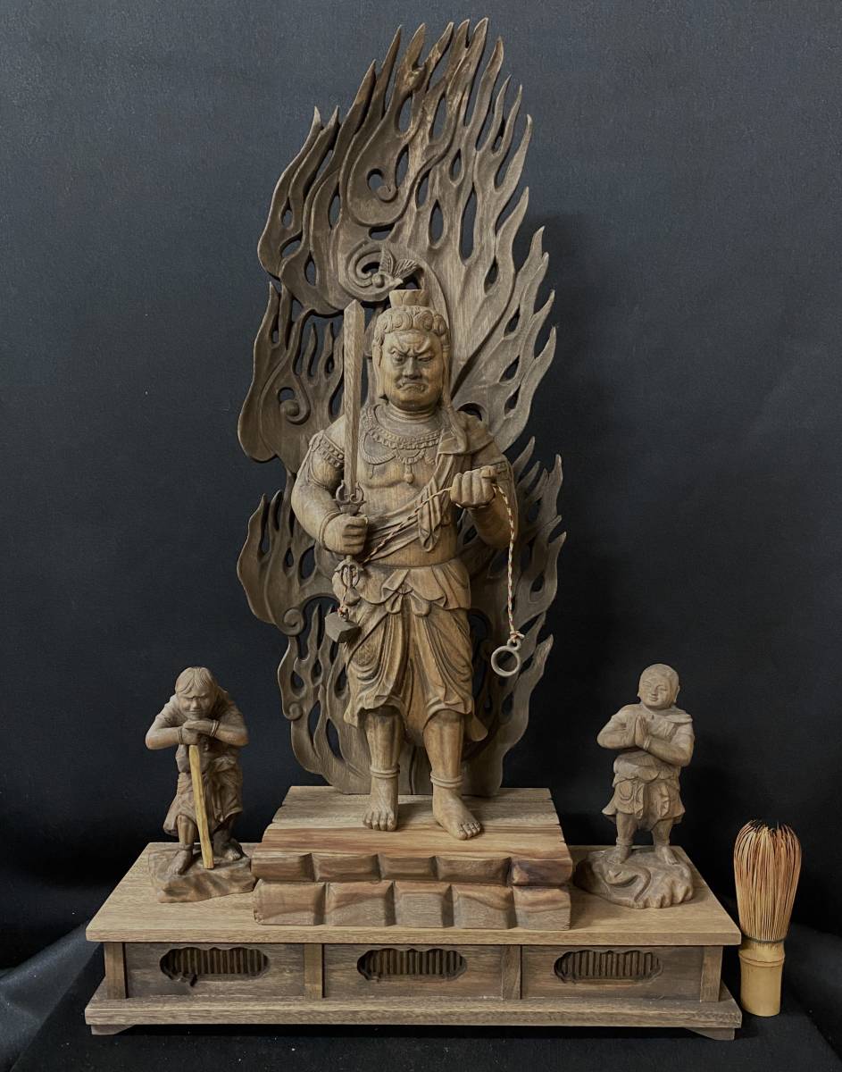 ヤフオク! - 高57cm 仏教工芸品 楠材 時代彫刻 古美術 木彫仏