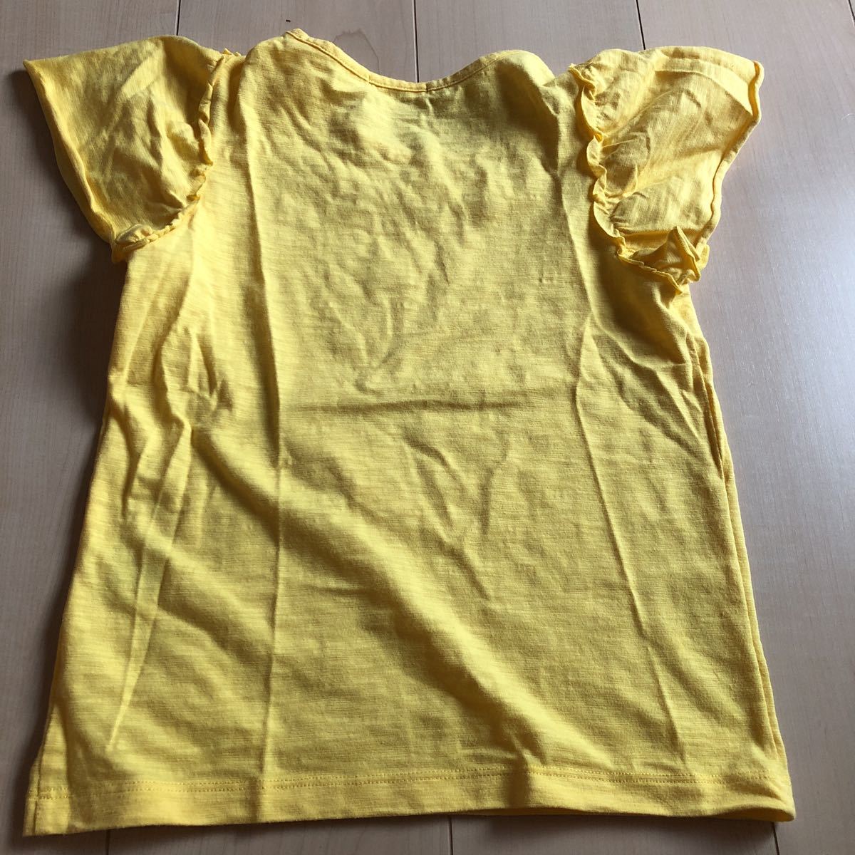 トップス 半袖Tシャツ ジーユー　130 イエロー　黄色　GU ヒョウ　リボン_画像4