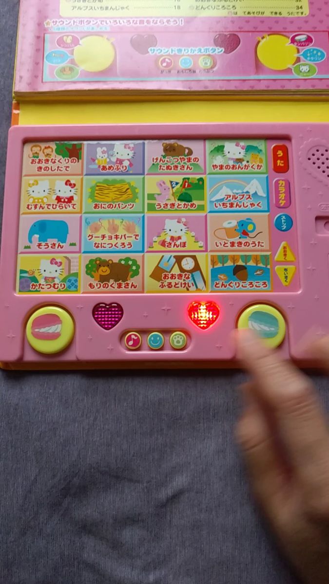 ハローキティ どうよう うたのえほん 音の出る絵本 知育 手あそび カラオケ 歌 効果音 中古