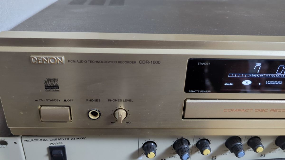 【動作確認済】DENON CDR-1000 CDレコーダー ゴールド 高音質 コンパクトディスク録音機 CDプレーヤー