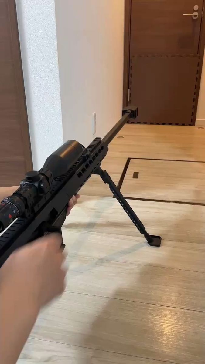 バレットm82風ナーフガン 排莢式 スポンジ弾 リアルカート ライブカート式