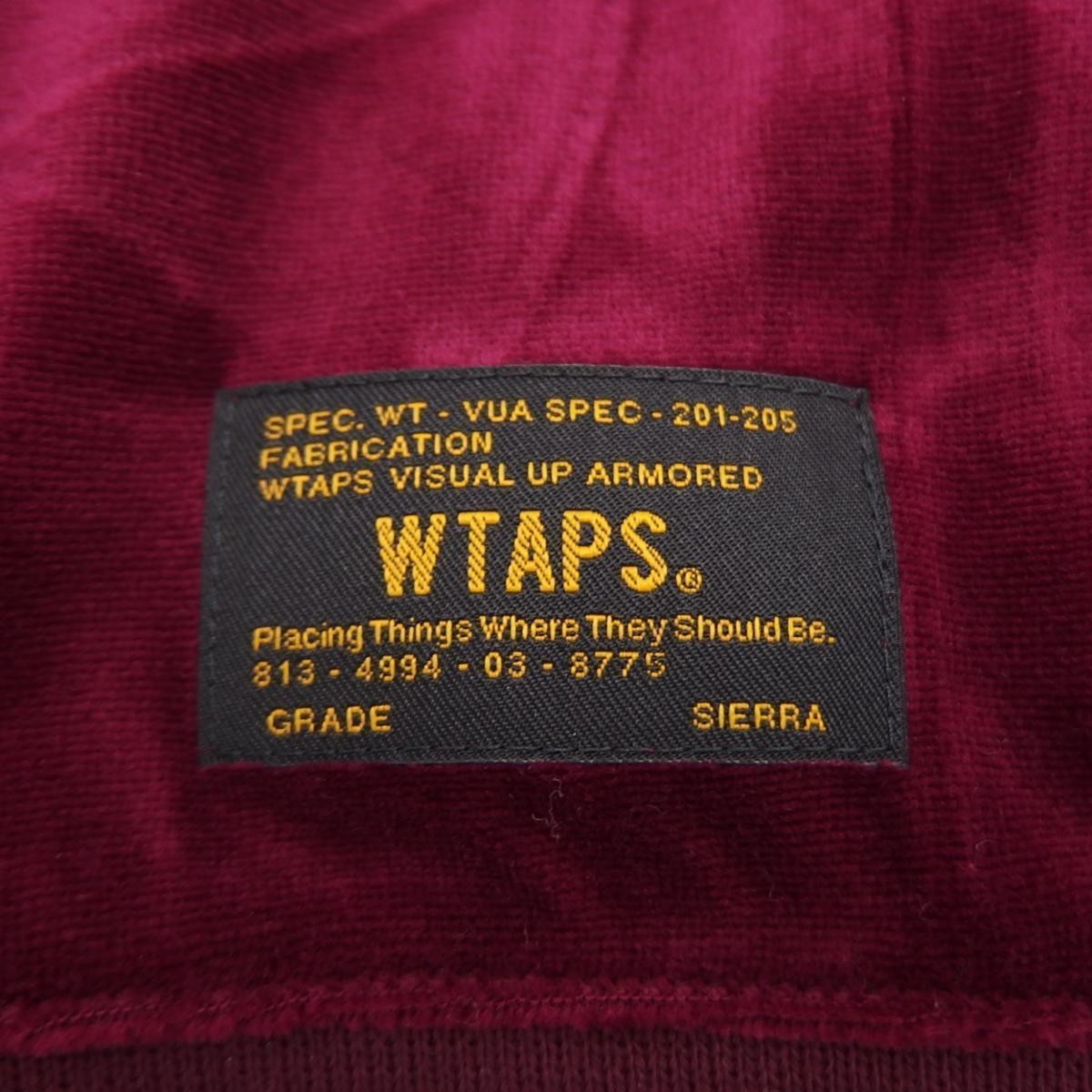 13SS WTAPS ダブルタップス POLO S/S 半袖 ベロア ポロシャツ BURGUNDY S_画像7