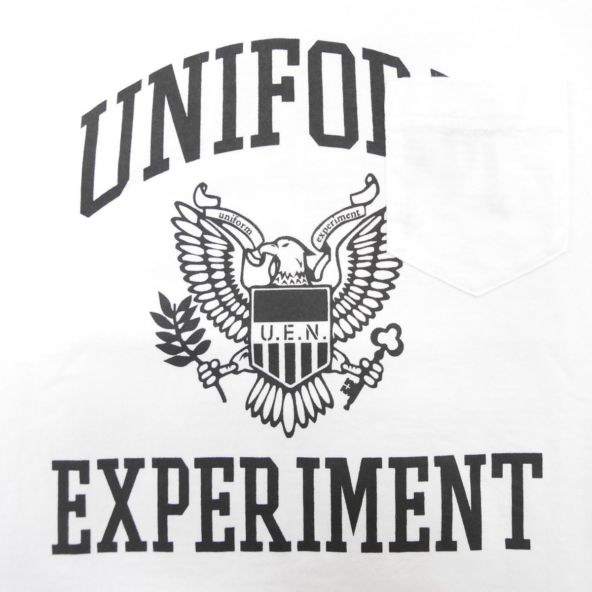 19SS uniform experiment ユニフォームエクスペリメント UEN EAGLE POCKET TEE 半袖 イーグル ロゴ プリント ポケットTシャツ カットソー 1_画像4