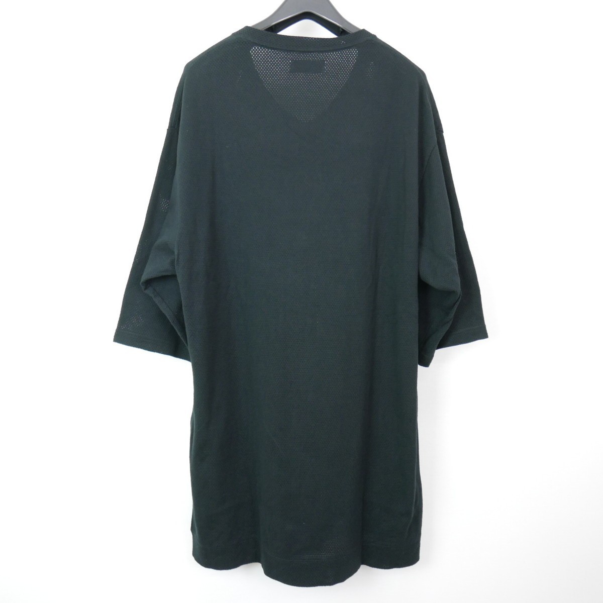 19SS markama-kaV-NECK Tee S/S хлопок короткий рукав одноцветный V шея вязаный cut and sewn футболка BLACK 2