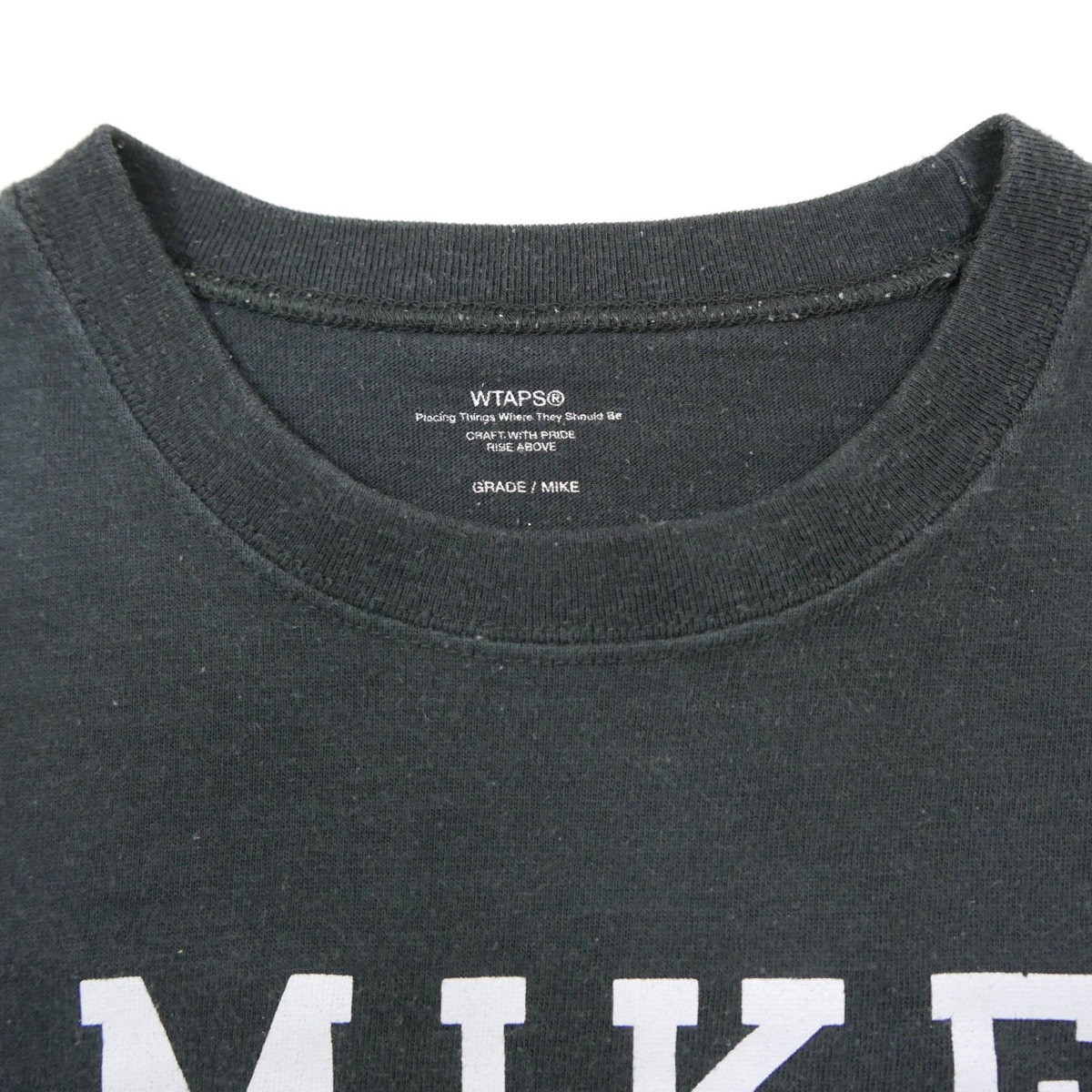 WTAPS ダブルタップス QB 7分袖 ロゴ カットソー Tシャツ ロンT BLACK M_画像4