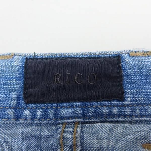 RICO リコ ブーツカット フレア ストレッチ デニムパンツ ジーンズ INDIGO M_画像7