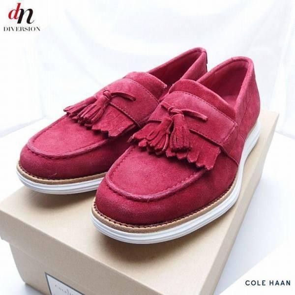 COLE HAAN コールハーン LUNARGRAND TASSEL ルナグランド タッセル スエード レザー ローファー シューズ MASONRY US7.5_画像1