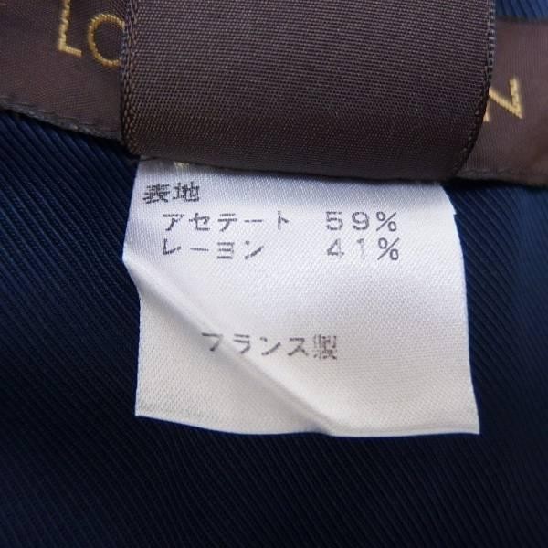 LOUIS VUITTON ルイ ヴィトン ボタンデザイン レースアップ 編み上げ 変形 スカート NAVY 38_画像10