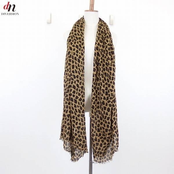 12AW 12FW uniform experiment ユニフォームエクスペリメント LEOPARD STOLE シルク混 レーヨン レオパード ヒョウ柄 大判 ストール BROWN