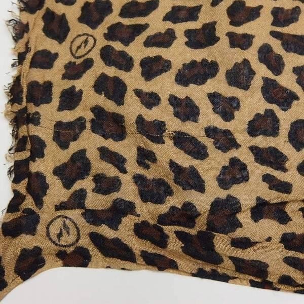 12AW 12FW uniform experiment ユニフォームエクスペリメント LEOPARD STOLE シルク混 レーヨン レオパード ヒョウ柄 大判 ストール BROWN_画像4