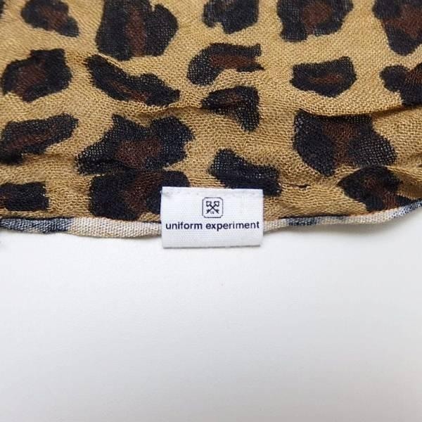 12AW 12FW uniform experiment ユニフォームエクスペリメント LEOPARD STOLE シルク混 レーヨン レオパード ヒョウ柄 大判 ストール BROWN_画像8