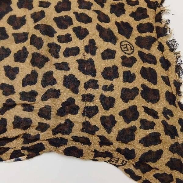 12AW 12FW uniform experiment ユニフォームエクスペリメント LEOPARD STOLE シルク混 レーヨン レオパード ヒョウ柄 大判 ストール BROWN_画像6