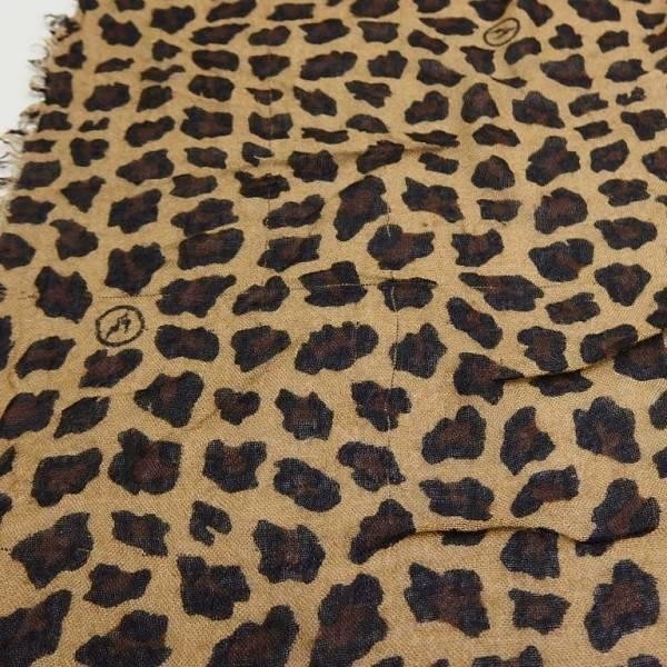 12AW 12FW uniform experiment ユニフォームエクスペリメント LEOPARD STOLE シルク混 レーヨン レオパード ヒョウ柄 大判 ストール BROWN_画像5