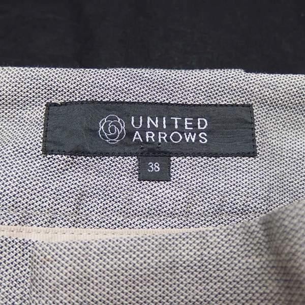 UNITED ARROWS ユナイテッドアローズ コットン リネン フレアパンツ スラックス GRAY 38_画像7