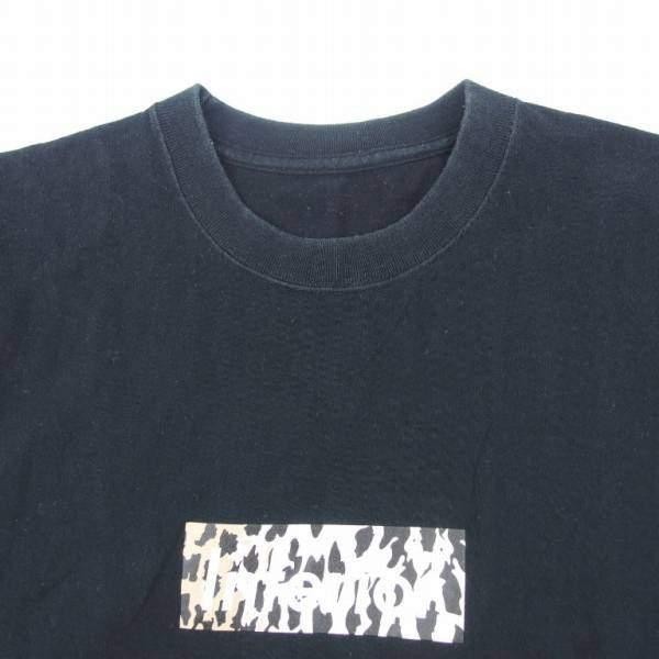 MARK MCNAIRY FOR HEATHER GREY WALL マークマクナイリー Inferior PRINT S/S TEE レオパード柄BOXロゴ Tシャツ BLACK M_画像3