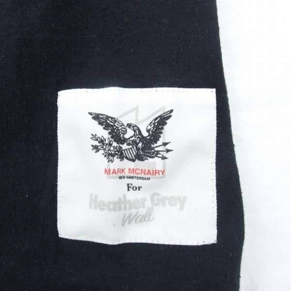 MARK MCNAIRY FOR HEATHER GREY WALL マークマクナイリー Inferior PRINT S/S TEE レオパード柄BOXロゴ Tシャツ BLACK M_画像7