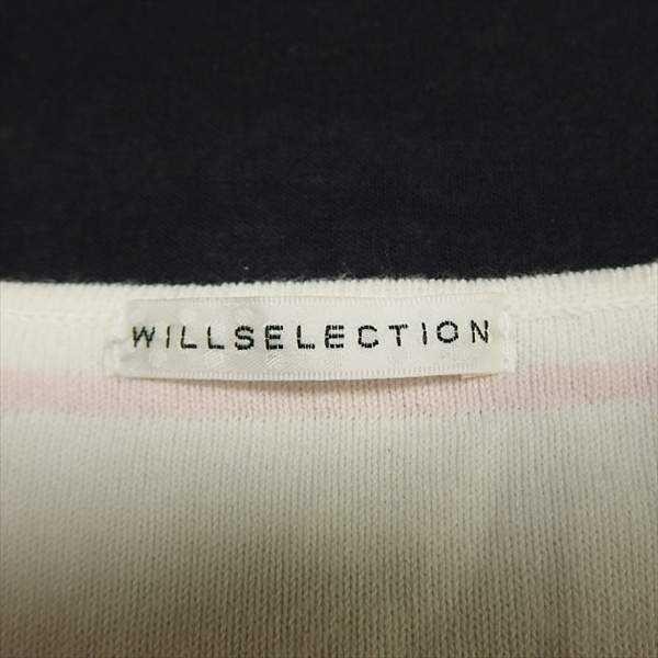 WILLSELECTION ウィルセレクション 半袖 レース襟付き ボーダーニット カットソー OFF WHITE 1_画像7