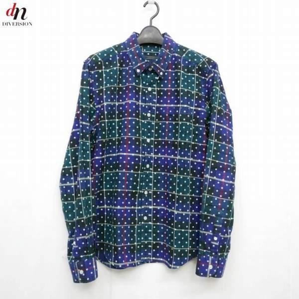 12AW SOPHNET DOT PRINT FLANNEL SHIRTドットチェックネルシャツ