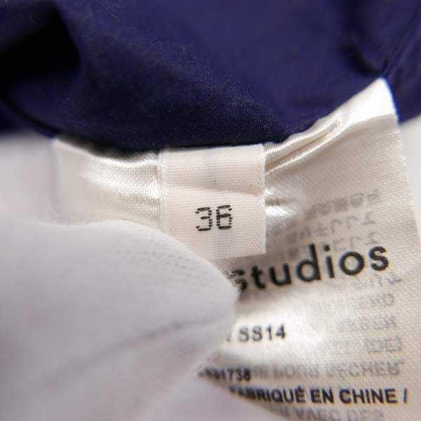 14SS Acne Studios Acne s Today oz LATE POPLIN безрукавка flair A линия рубашка блуза NAVY 36