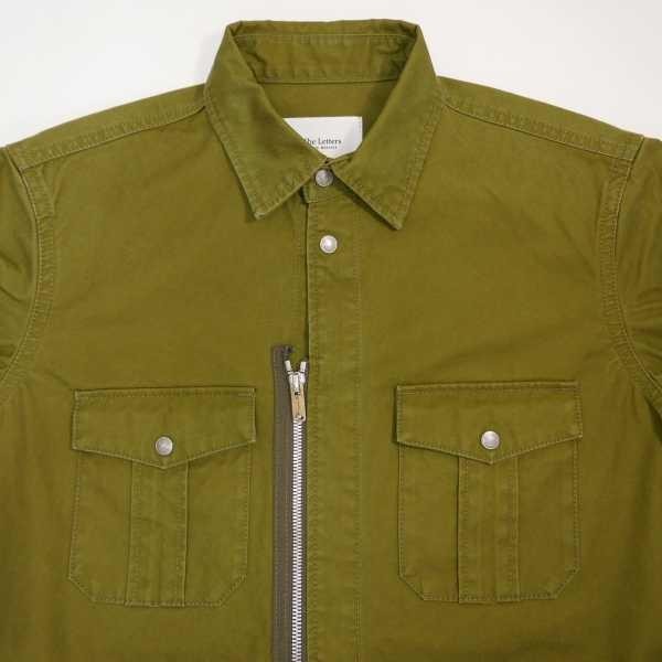 17SS The Letters ザ レターズ Military Ventile Zip Shirt. 長袖 ベンタイル コットン ミリタリー ジップ シャツ KHAKI S_画像4