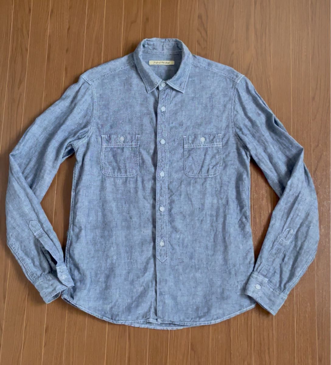 【送料無料】Journal Standard リネンシャンブレーシャツ ジャーナルスタンダード 麻 M 春夏 メンズシャツ ブルー