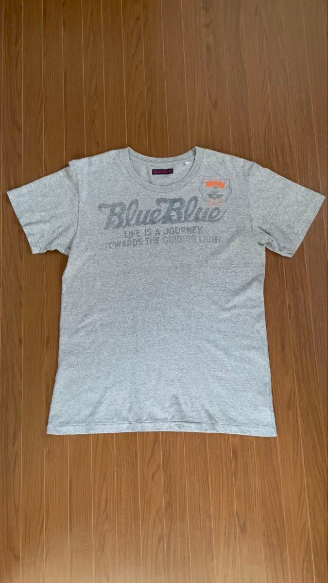 【送料無料】ハリウッドランチマーケット BLUE BLUE ロゴプリントTシャツ 霜降りグレー メンズ 1 HRM 代官山