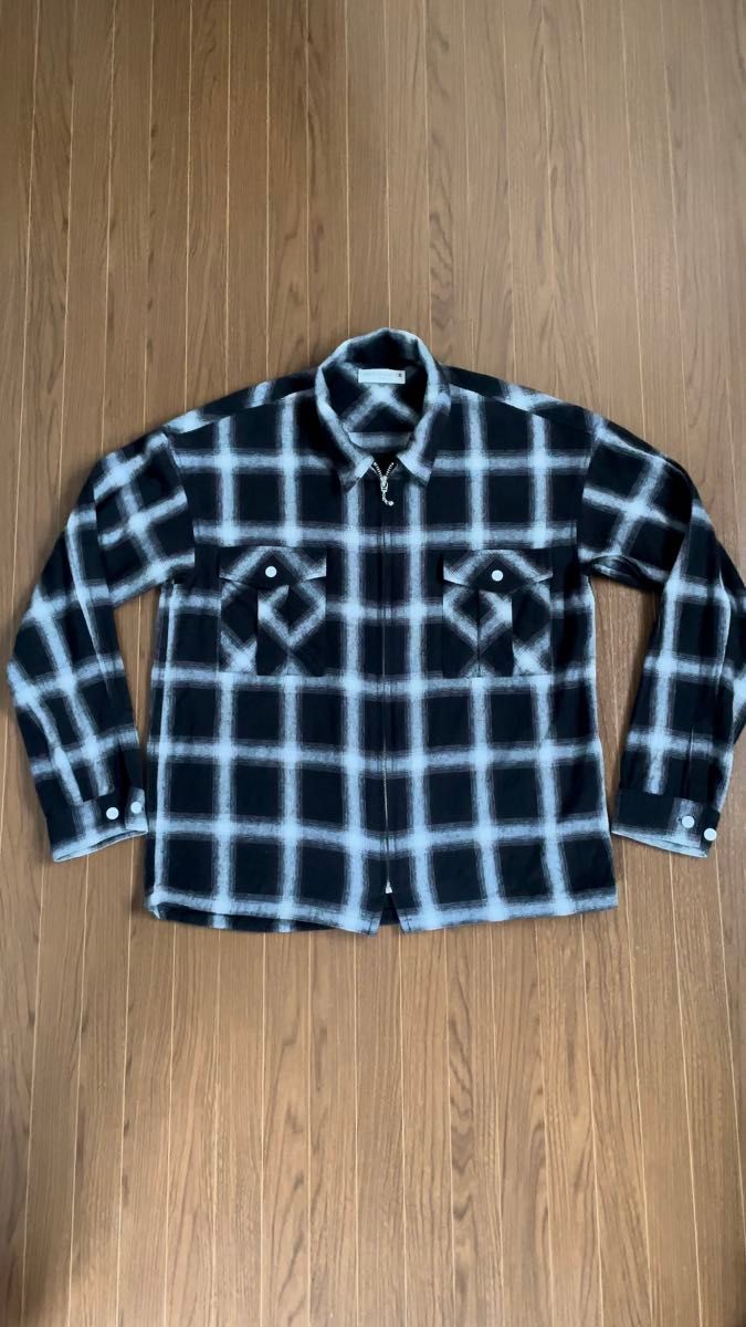 【送料無料】AMERICAN RAG CIE オンブレチェックJKT アメリカラグシー シャドーチェック ブラック メンズ