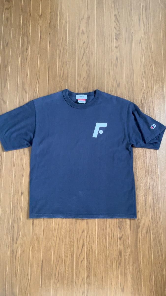 【送料無料】Champion×FRANK MAGAZINE コラボTシャツ ネイビー M チャンピオン