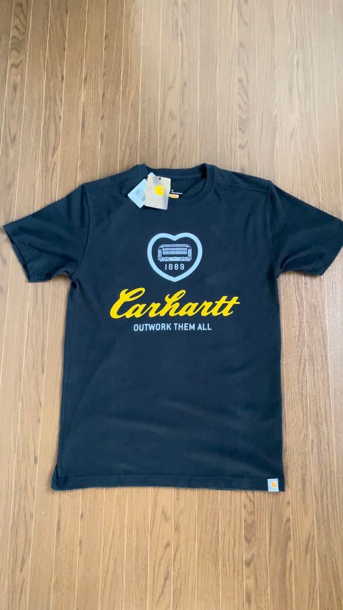 【送料無料】US限定 Carhartt ブラック Tシャツ 大きめS カーハート 新品未使用品 タグ付き メンズ 日本未発売 黒