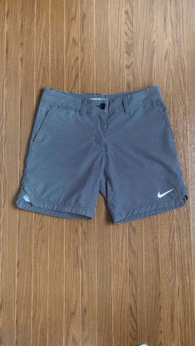 【送料無料】NIKE GOLF ナイキ ゴルフ ショートパンツ DRI-FIT レディース ハーフパンツ メンズ ドット柄 黒 白