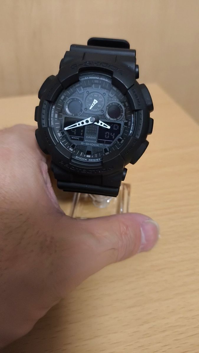 新品同様 CASIO G-SHOCK GA-100-1A1JF ブラック電池交換、異常無し【即日発送、送料無料、匿名配送】